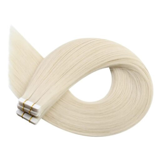 100% Virgin Human Hair Extensions Tape Ins Light Blonde (#60)
