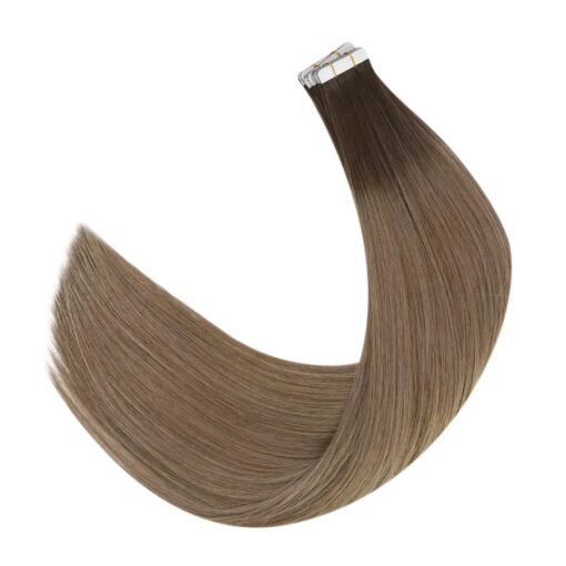 Best Tape Hair Extensions 100% Virgin Hair Balayage Brown (#R2/DXB/18)