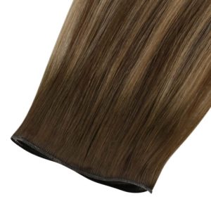 Brown Balayage Invisible Genius Weft Human Hair Extensions (#4/27/4)