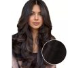 Darkest Brown Genius Clip In Hair Extensions Seamless Remy Hair #2