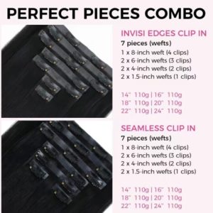 Lashey Body Wave Clip in 5X5 HD Closure | Invisi Edge Clip ins