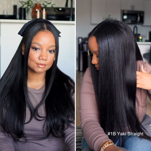 Lashey Body Wave / Yaki Straight / Kinky Curly / Kinky Straight / Straight Ultra Invisi Edges Clip in Hair Extensions Clip In Extensions