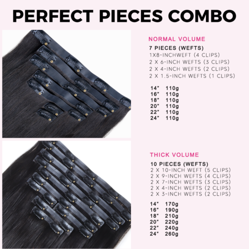Lashey Body Wave / Yaki Straight / Kinky Curly / Kinky Straight / Straight Ultra Invisi Edges Clip in Hair Extensions Clip In Extensions
