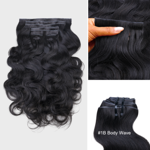 Lashey Body Wave / Yaki Straight / Kinky Curly / Kinky Straight / Straight Ultra Invisi Edges Clip in Hair Extensions Clip In Extensions