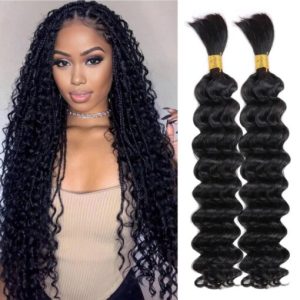 Lashey Double Drawn Human Braiding Hair Bulk for Boho Braids Knotless Box Braid