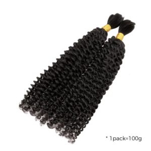 Lashey Human Hair Bulk Kinky Curly for Boho Braiding