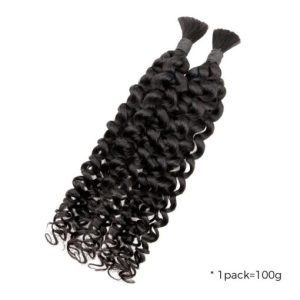Lashey Human Hair Bulk Water Wave for Boho Braiding