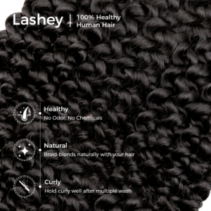 Lashey Human Hair Bulk Water Wave for Boho Braiding