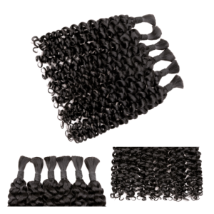 Lashey Human Hair Bulk Water Wave for Boho Braiding