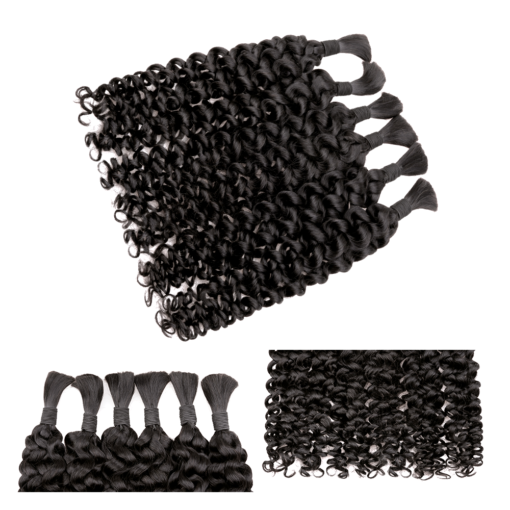 Lashey Human Hair Bulk Water Wave for Boho Braiding