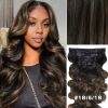Lashey Invisi Edge Clip in Hair Extensions Colored Body Wave Real Human Hair Clip In Extensions