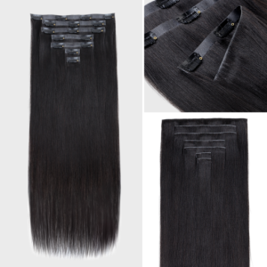Lashey Invisi Edge Clip in Hair Extensions Yaki Straight Real Human Hair Clip In Extensions