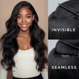 Lashey Most Undetectable Seamless Clip in Hair Extensions Real Human Hair Clip In Extensions