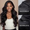 Lashey Most Undetectable Seamless Clip in Hair Extensions Real Human Hair