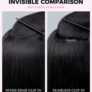 Lashey Most Undetectable Seamless Clip in Hair Extensions Real Human Hair