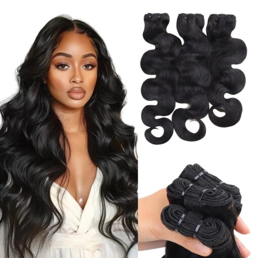 Lashey Raw Hair Bundles Body Wave 3pcs Hair Wefts Human Hair
