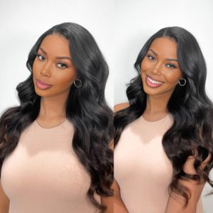 Lashey Seamless Clip in Hair Extensions Super Flat Body Wave Human Hair