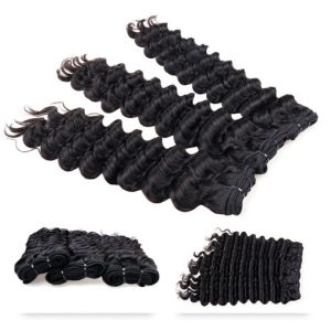 Lashey Virgin Hair Bundles Deep Wave 3pcs Hair Wefts Human Hair
