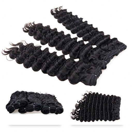 Lashey Virgin Hair Bundles Deep Wave 3pcs Hair Wefts Human Hair