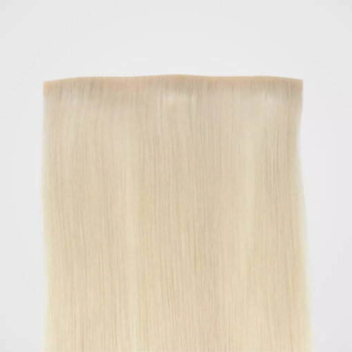 Natural Black Invisible PU Clip In Hair Extensions Remy Human Hair #1B