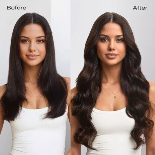 Natural Black Invisible PU Clip In Hair Extensions Remy Human Hair #1B