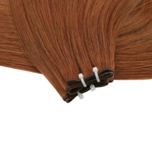 [New] Virgin Invisible Genius Weft Human Hair Bundles Copper Red (#33)