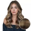 Remy Genius Clip in Hair Extensions Seamless Balayage Brown #4/27/4