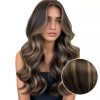 Seamless Genius Clip in Hair Extensions Balayage Dark Brown #2/2/6
