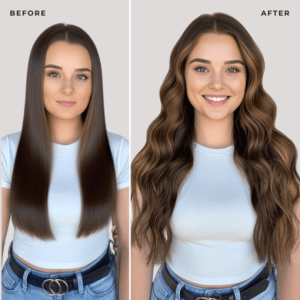 Virgin Human Hair Tape In Extensions Brown Balayage Dark Brown (#DU)